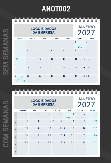 Calendário de Mesa Anotação Referência ANOT002