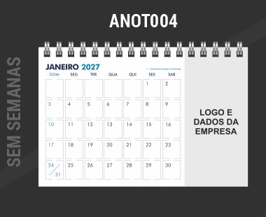 Calendário de Mesa Anotação Referência ANOT004