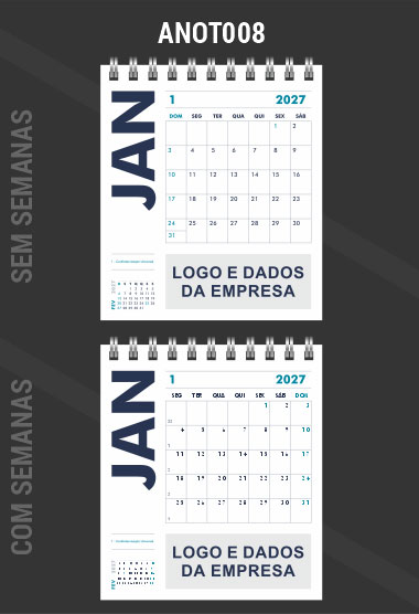 Calendário de Mesa Anotação Referência ANOT008