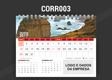 Calendário de Mesa Mês Corrido Referência CORR003