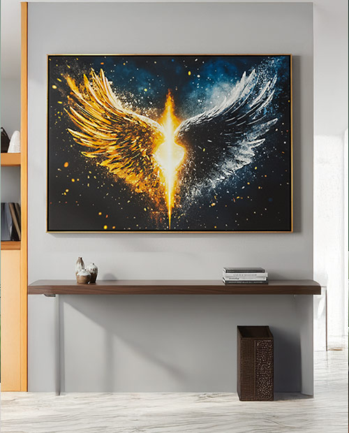 Impress&atilde;o Fine Art decorando ambiente