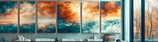 Mural de quadros Fine Art da Elograf