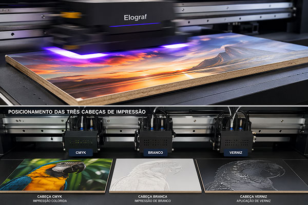 Impress&atilde;o UV Flatbed em materiais r&iacute;gidos - Elograf